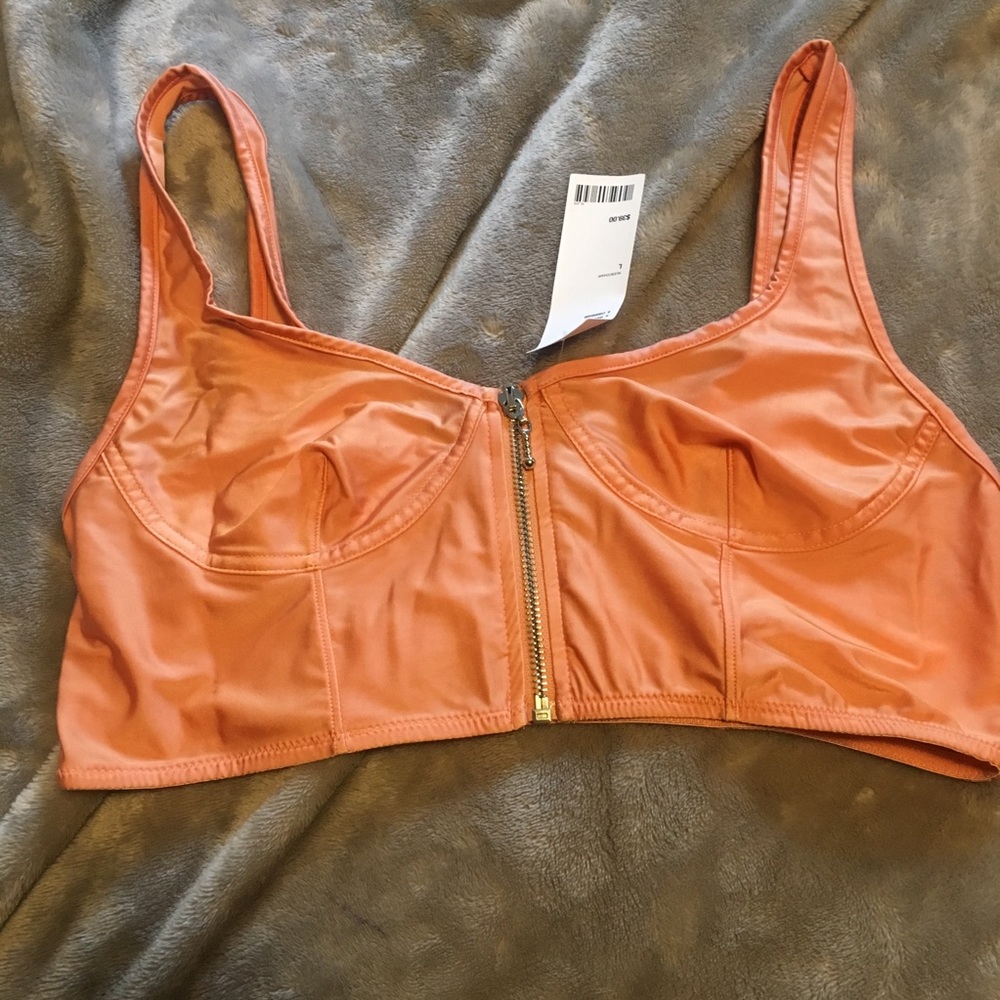 Brand New Urban Outfitters Zipper Up Crop Top